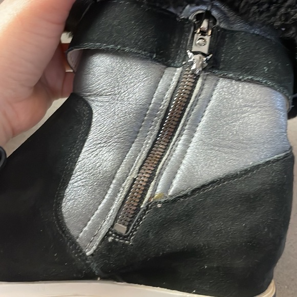 Marc Cain wedges sherpa suede buckle ankle boots - Picture 12 of 12